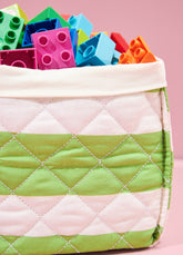 Caixa Organizadora Média - Listrado Campo